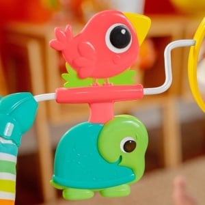 Leagan pentru bebelusi Bright Starts Playful Paradise, Unisex, cu vibratii si jucarii - Img 8