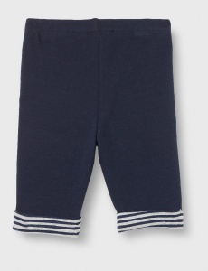 Leggings pentru fete Chicco, bleu, din bumbac elastic cu imprimeu - Img 3