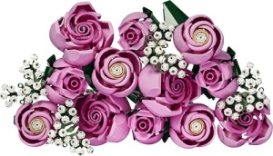 LEGO Botanicals 10374 Set Buchet de Trandafiri Roz Decorativ 12 Trandafiri si 4 Ramuri Albastrele - Img 11