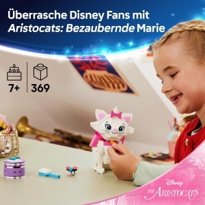 LEGO Disney Aristocats Marie 43286 Figurina Pisica Alba cu Accesorii 369 Piese - Img 2