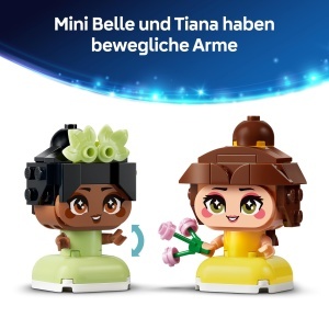 LEGO Disney Princess 43291 Castelul Mini-Printeselor Belle si Tiana 3 Etaje 358 Piese - Img 5