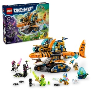 LEGO DREAMZzz 71515 Tigerhai 2-in-1 Transformabil Vehicul si Corabie Pirati cu 5 Minifigurine