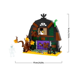LEGO Halloween Scheune 40721 Set de Constructie pentru Copii cu Minifigura Squelet si Accesorii - Img 8