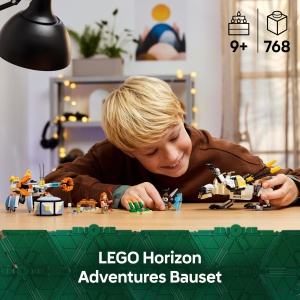 LEGO Horizon Adventures 77037 Set Aloy si Varl vs Panzerwanderer si Sagezahn 768 Piese - Img 3