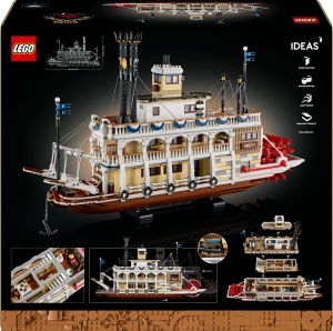LEGO Ideas Vaporul cu vasle pe rau - Model de nava cu caracteristici interioare si interactive inclusiv vasle si comenzi functionale - Idee cadou pent - Img 9