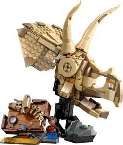 LEGO Jurassic World Fosile de dinozauri Model de craniu Triceratops jucarie de dinozaur pentru baieti si fete de 9 ani si peste cadou pentru copii si  - Img 10