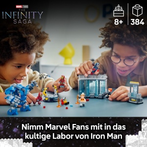 LEGO Marvel 76315 Iron Mans Labor Set de Constructie cu Minifigurine si Mech - Img 2