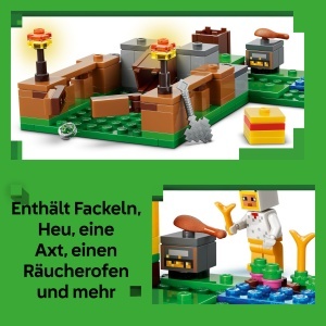 LEGO Minecraft Huhnerfarm 21585 Set de Constructie cu Figurine si Functii Interactive - Img 3