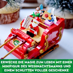 LEGO Schlitten des Weihnachtsmanns 40499 Set cu Ren si Cadouri pentru Copii 9 - Img 4