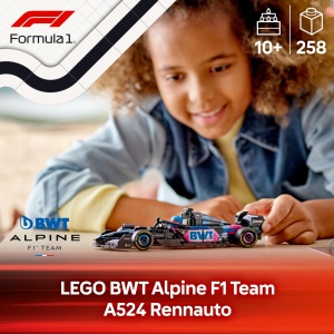LEGO Speed Champions BWT Alpine F1 Team A524 Masina Formula 1 cu Minifigura Pilot 258 Piese - Img 2