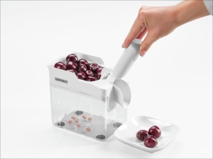 Leifheit Cherry Pitter Cherrymat 30 pentru samburi rapide indepartarea samburilor de cirese separa piatra si pulpa indepartarea samburilor de cirese c - Img 3