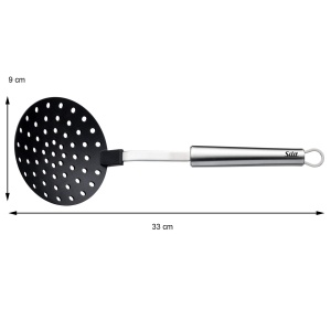 Lingura cu fante Silit Classic Line 33 cm, lingura cu fante, lingura din plastic, otel inoxidabil, rezistent la caldura, ideal pentru vase acoperite, poate fi spalat in masina de spalat vase - Img 3