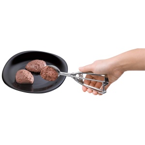 Lingura de inghetata Silit din otel inoxidabil 22,5 cm, lingura de inghetata cu ejector, lingura pentru linguri ovale de inghetata, orez, chiftelute de pepene galben, aluat de prajituri - Img 4