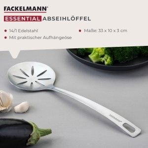 Lingura de strecurat Fackelmann Essential din otel inoxidabil multifunctionala 33 cm - Img 3