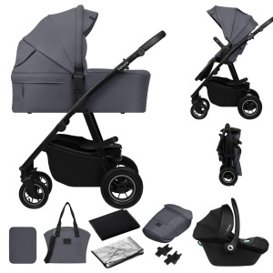 Lionelo Amber Plus 3-in-1 Carucior Multifunctional cu Babywanne si Scaun Auto