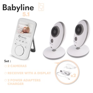 Lionelo Babyline 51 Babyphone cu Camera Comunicare Bidirectionala Mod Noapte - Img 9