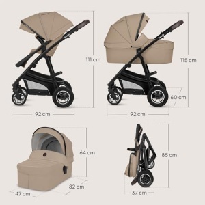 Lionelo Bianka Carucior 3 in 1 Pliabil cu Sistem de Calatorie si Roti 360 - Img 13