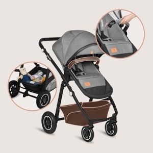 Lionelo Bianka Kinderwagen 3 in 1 Sistem de calatorie pliabil cu amortizoare si accesorii - Img 10