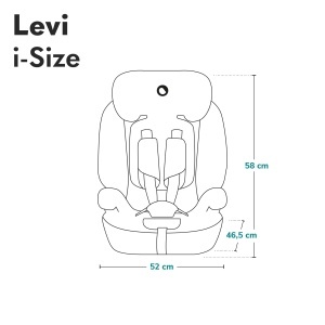 Lionelo Levi i-Size Scaun Auto Copii 76-150 cm Siguranta R129 Ajustare Tetiera si Spatar - Img 9