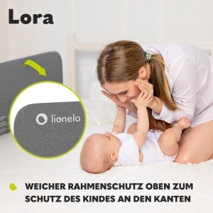 Lionelo Lora Protectie Pat pentru Copii Reglabila 180 Grade Pliabila 105 cm - Img 5