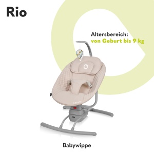 Lionelo RIO Salop electric pentru copii mici de pana la 9 kg Spatar reglabil, 3 viteze de cantarire, perne Curele de sezut Melodii si sunete ale naturii Greutate redusa 3,5 kg - Img 2