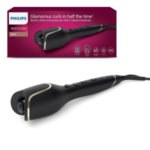 Lockenstab Automat Philips 8000 Series BHB87600, 27 Optiuni Styling, Negru