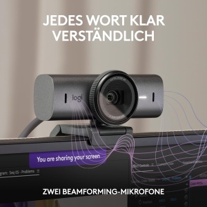 Logitech MX Brio Ultra HD 4K Webcam USB-C cu Microfoane Duale si Capac Protectie - Img 4