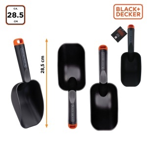 Lopata de gradina BLACKDECKER 285 cm Forma rotunda Negru - Img 3