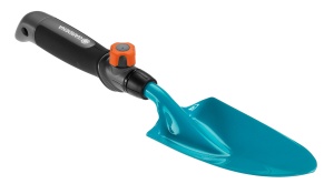 Lopata de gradina Gardena combisystem, latime 8.5 cm, din otel de calitate, rezistenta la coroziune