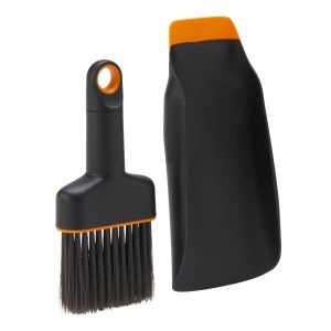 Lopata de plante Fiskars cu perie, 20.6 cm, negruorange, model 1071302 - Img 9