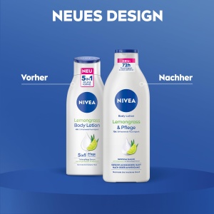 Lotiune Corporala NIVEA Lemongrass Pflege, 400 ml, 72h Hidratanta, cu Ulei de Susan - Img 3