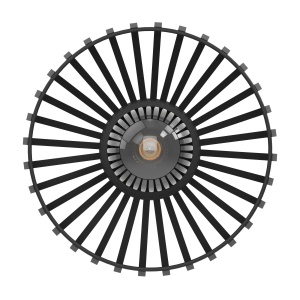 Lustra metalica EGLO Mogano 3, design minimalist, negru, diametru 28 cm - Img 2