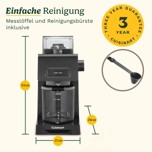 M grinder de cafea Cuisinart cu 35 setari de macinare si recipient de 225 g - Img 7