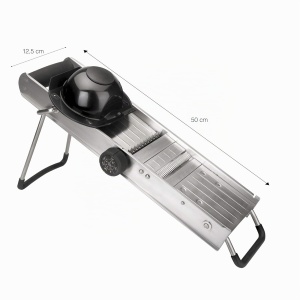 Mandolina Lacor 60357 din inox, 4 tipuri de taiere, cu protectie si suport - Img 2