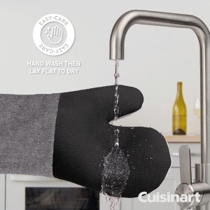 Manusi de cuptor Cuisinart, 2 bucati, gri, rezistente la caldura - Img 4