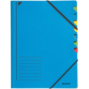 Mapa de organizare Leitz 39070035, 7 compartimente, culoare albastra