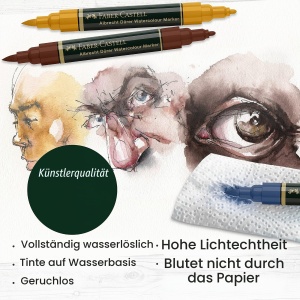 Marker Aquarel Faber-Castell Albrecht Durer, 5 Culori, Pigmentat - Img 2
