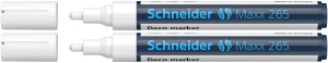 Marker cu creta lichida Schneider Maxx 265, 2-3 mm, alb, 2 bucati