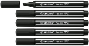 Marker Premium STABILO Pen 68 MAX, Culoare Brilanta, Strichstica 1-5 mm