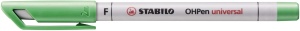 Marker universal STABILO OHPen 85236 F, verde, cu tinta permanenta, 3 grosimi