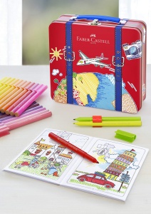 Markere Faber-Castell Connector, 40 culori, cutie metalica - Img 3
