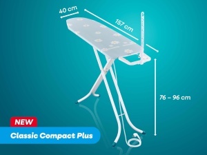 Masa de calcat Leifheit Classic M Compact Plus, 120 x 38 cm, ajustabila, cu priza integrata - Img 6