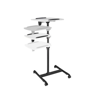 Masa pentru proiectoare Hama, 2 niveluri, ajustabila inaltime, neagra - Img 3