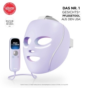 Masca LED pentru fata Shark CryoGlow, culoare mov, 4 moduri, racire pentru zona ochilor - Img 2