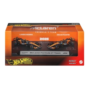 Masina de curse Hot Wheels Premium McLaren F1 164 - 2er-Pack, Detalii autentice
