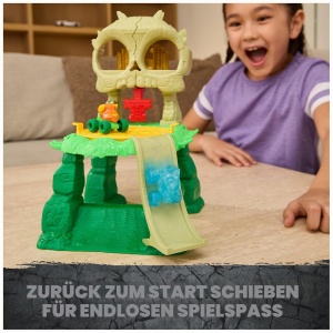 Masina de curse Monster Jam Mini Crash n Crumble Jungle, detalii autentice, roti functionale - Img 5