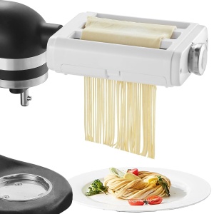 Masina de Facut Paste VEVOR 3 in 1, Inox, 8 Setari Grosime, Rosu