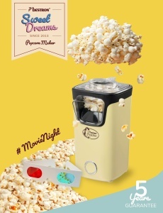 Masina de facut popcorn Bestron APC200V, 10 pungi, tehnologie cu aer cald, galben - Img 2