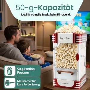Masina de facut popcorn Emerio POM-120650, 360W, recipient antiaderent - Img 2