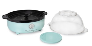Masina de facut popcorn Nostalgia Retro 5.5L - Aqua, tehnologie rapida, design retro - Img 4